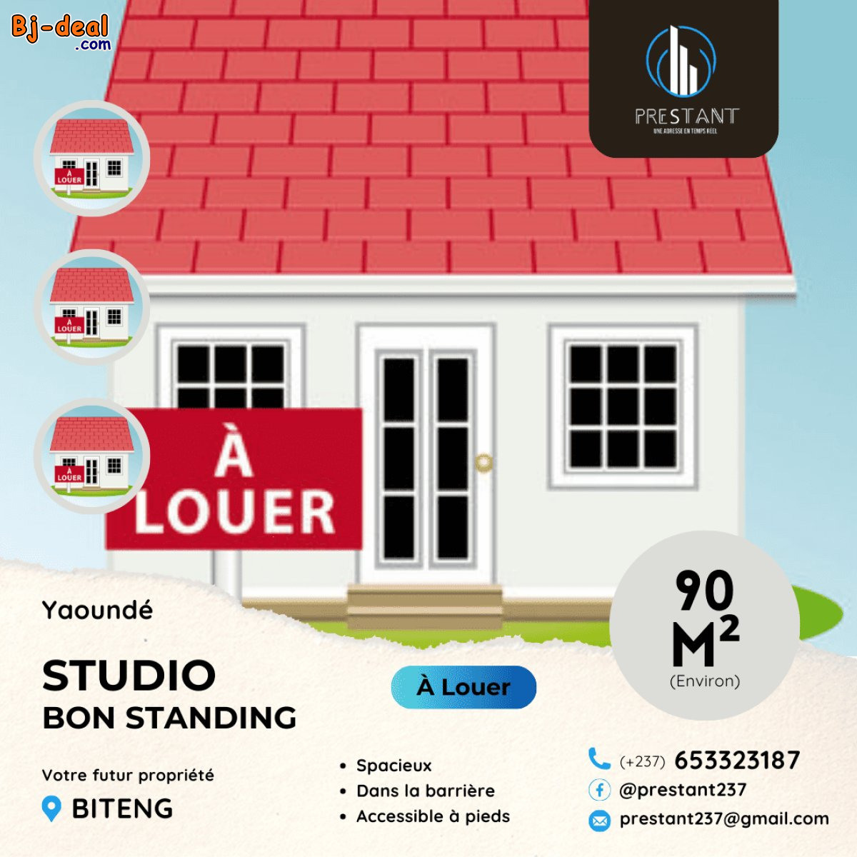 Image principale de Magnifique Studio Bon Standing à louer à Biteng