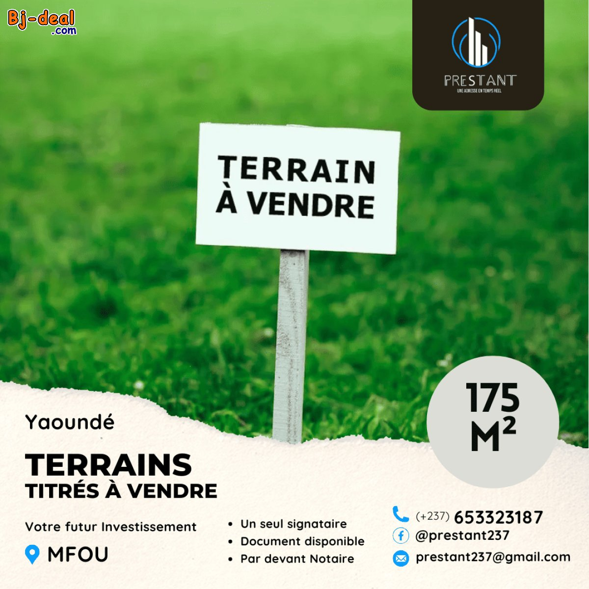 Main image of 02 Terrain Titré de 175m² et 500m² sur la Route de Mfou
