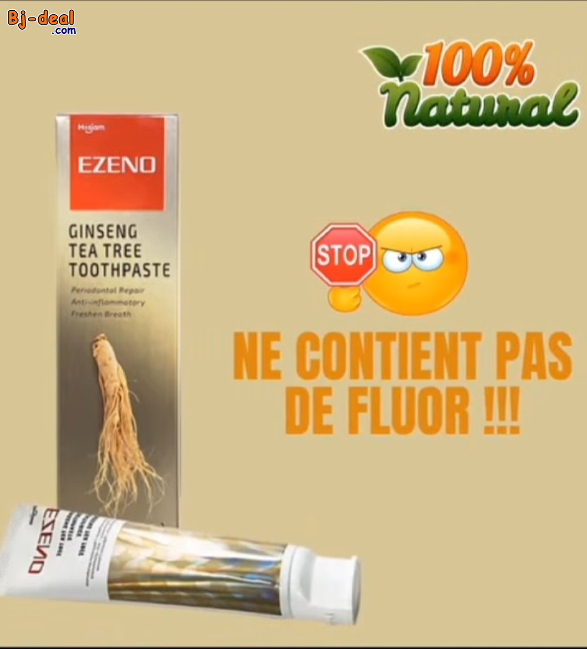 Image principale de DENTIFRICE EZENO AU GINSENG ET À L ARBRE DE THÉ..