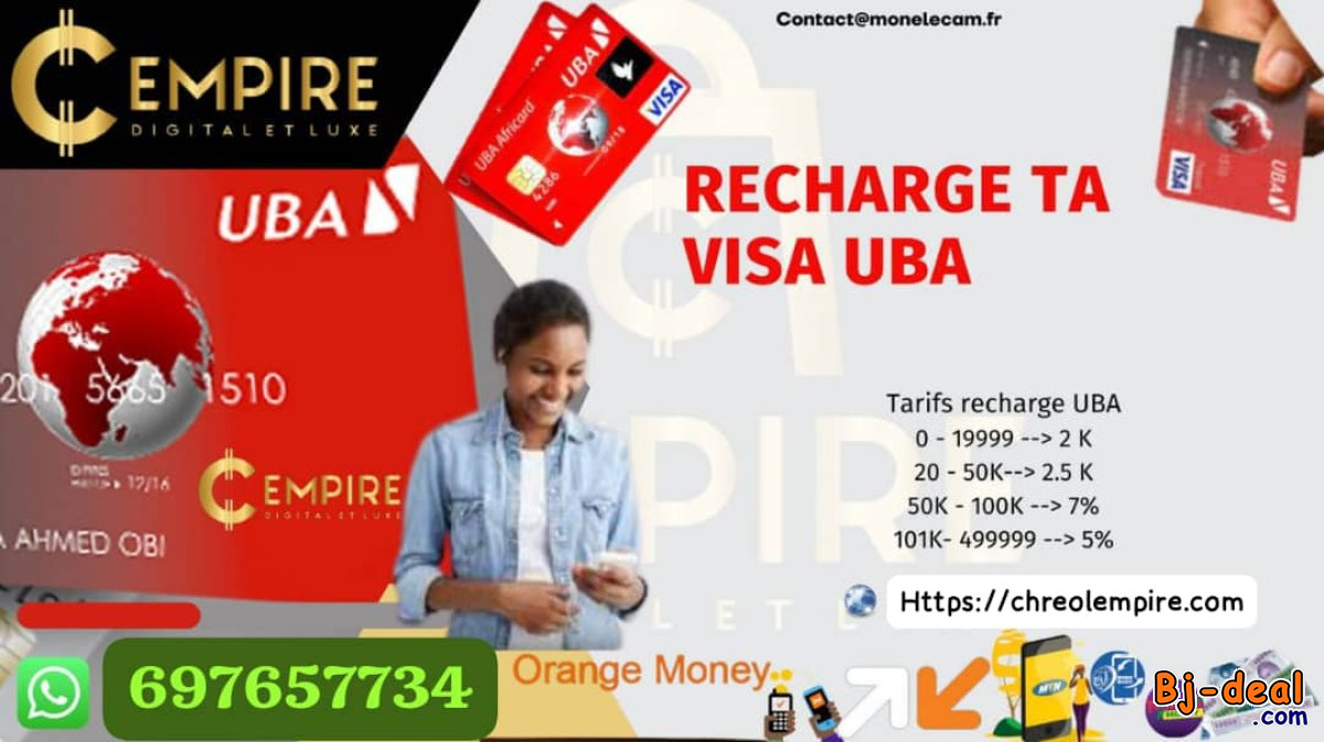 Main image of OBTENEZ rechargez VOTRE CARTE PREPAYEE UBA CAMEROUN