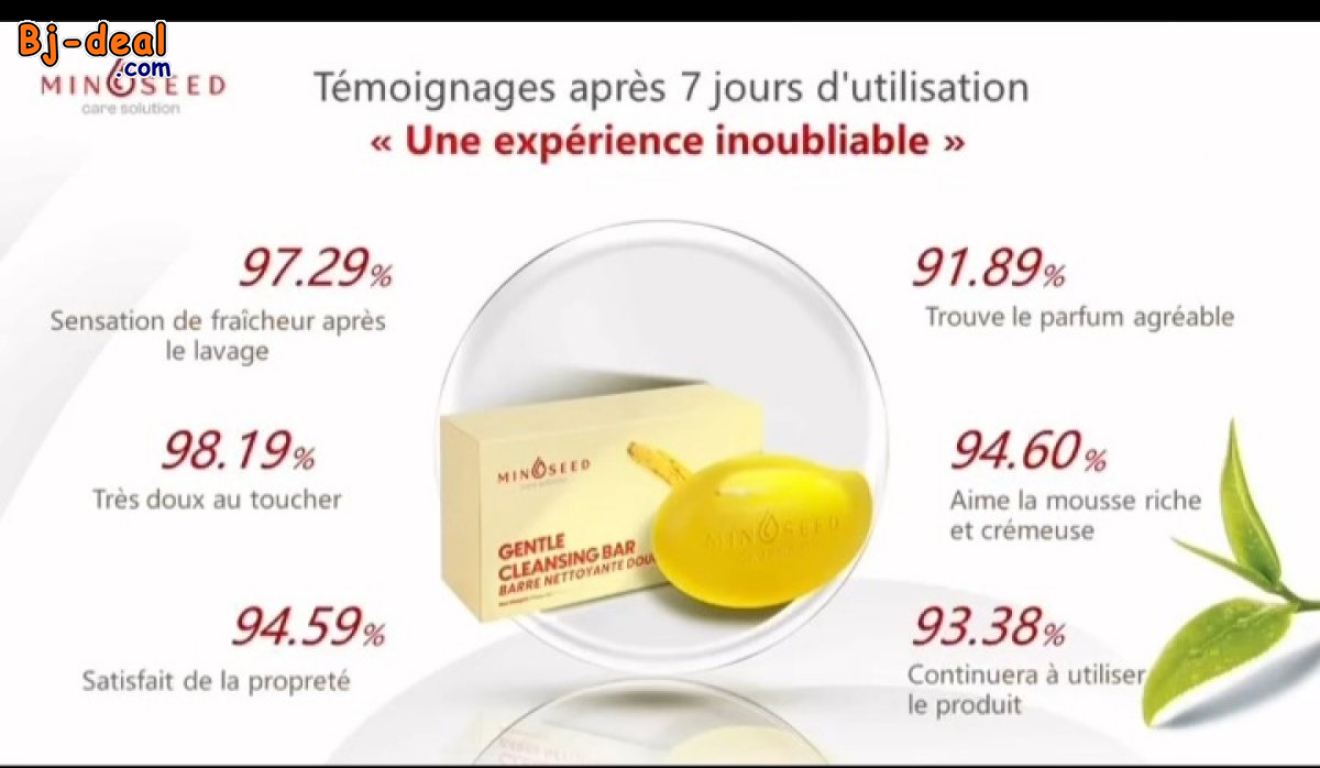 Main image of SAVON MINOSEED  AU GINSENG ET AUX PARTICULES DE FEUILLES D’OR LUXUEUSES....DOUALA