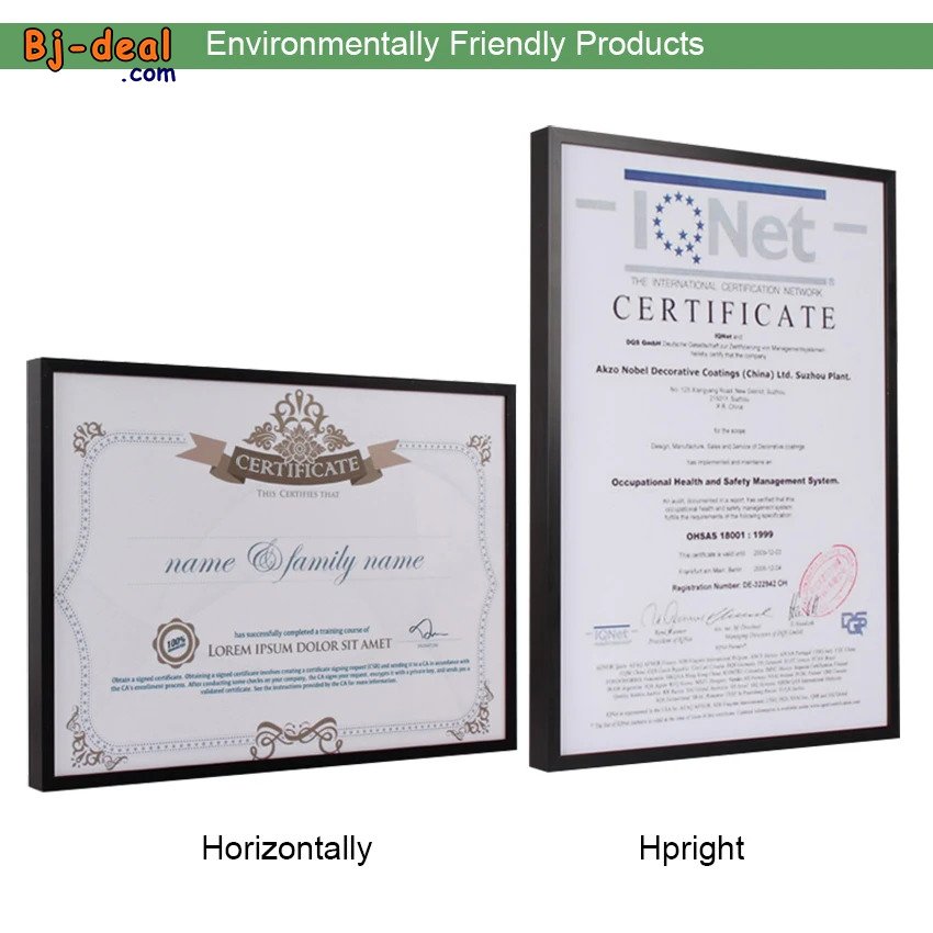 Main image of Cadre photo en aluminium noir luxueux