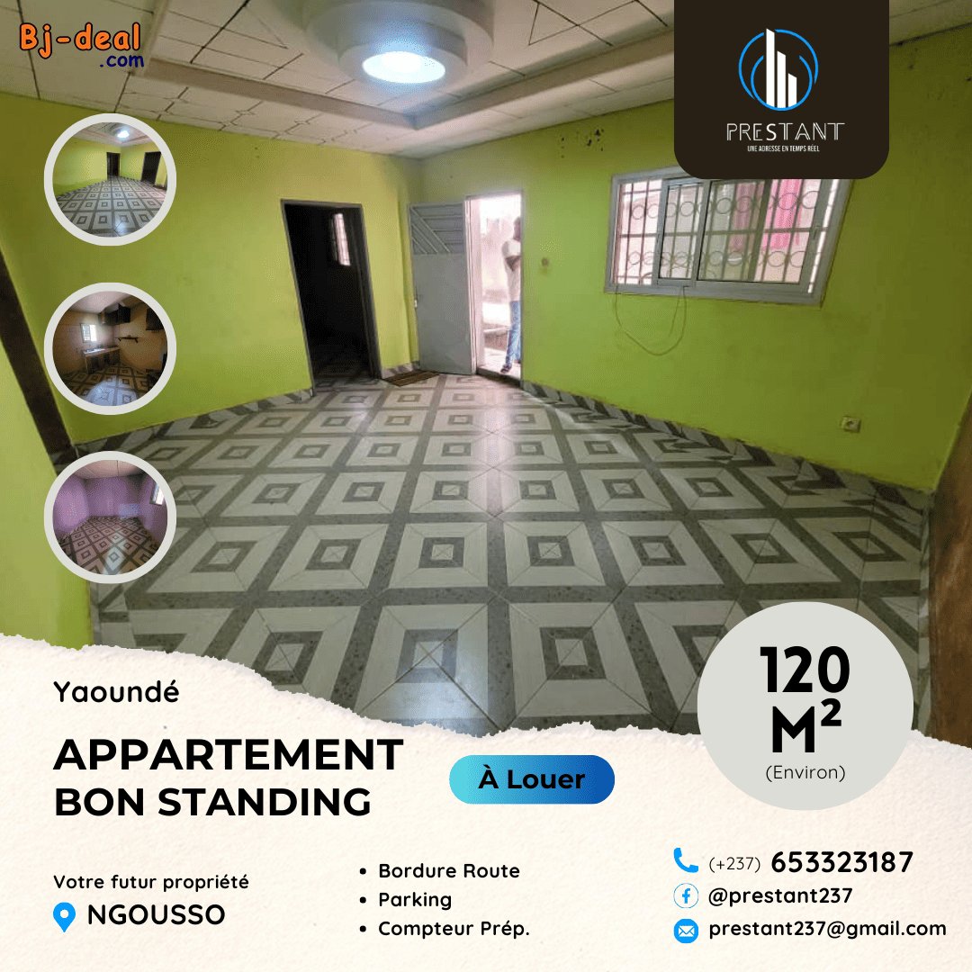 Main image of Joli Appartement Bon Standing à louer à NGousso en Route