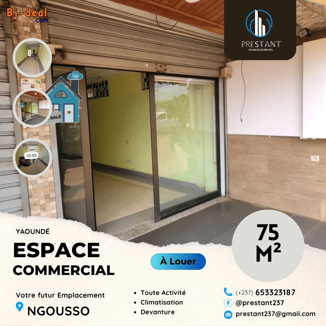 Main image of Magnifique Espace Commercial 3Pièces à louer à Ngousso