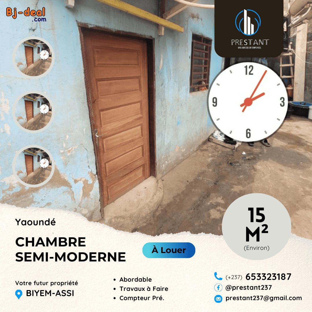 Image principale de Chambre Semi-Moderne à louer à Biyem-Assi