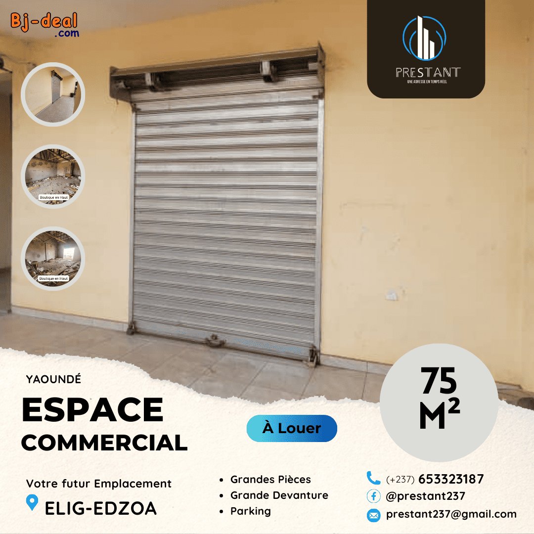 Main image of 02 Vastes Espaces Commerciaux à louer à Elig-Edzoa en Route