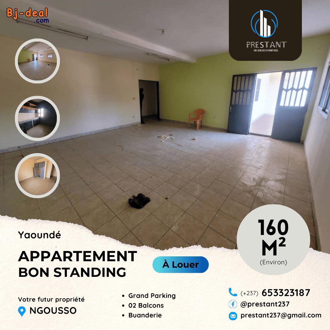 Image principale de Vaste Appartement Bon Standing à louer à Ngousso