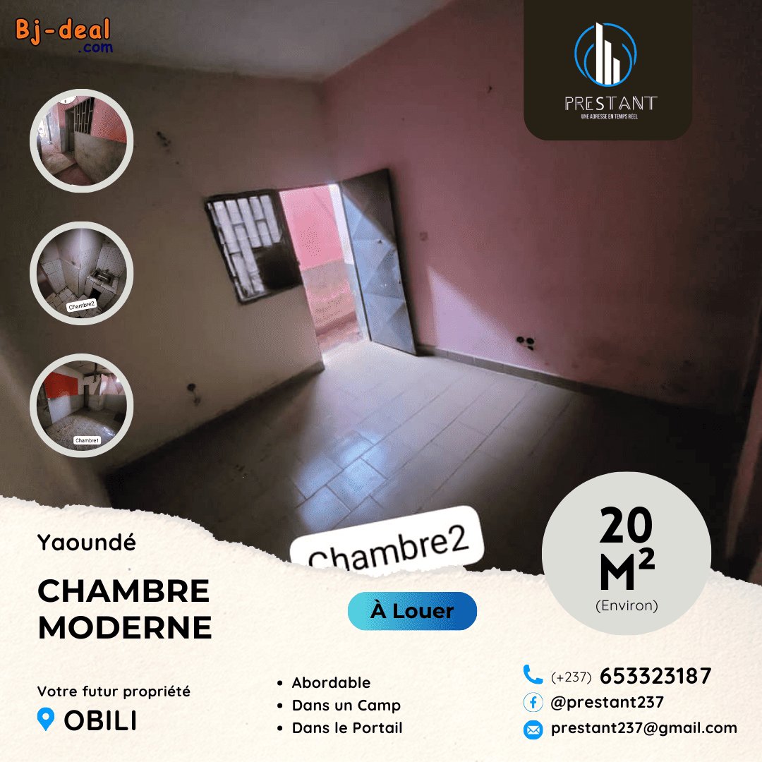 Image principale de 02 Chambres Modernes à louer à Obili