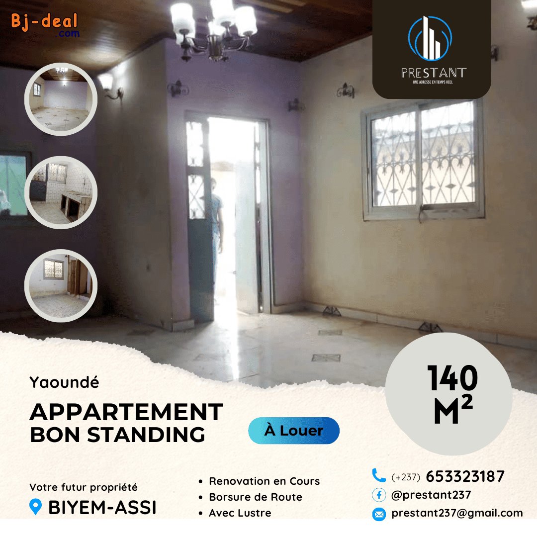 Main image of Joli Appartement Bon Standing en Rénovation à louer à Biyem-Assi
