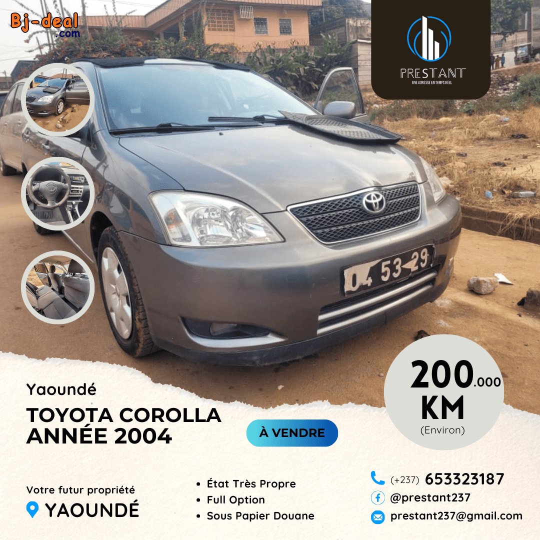 Image principale de Joli Toyota Corolla 115 Année 2004 Bien Propre à vendre à Yaoundé