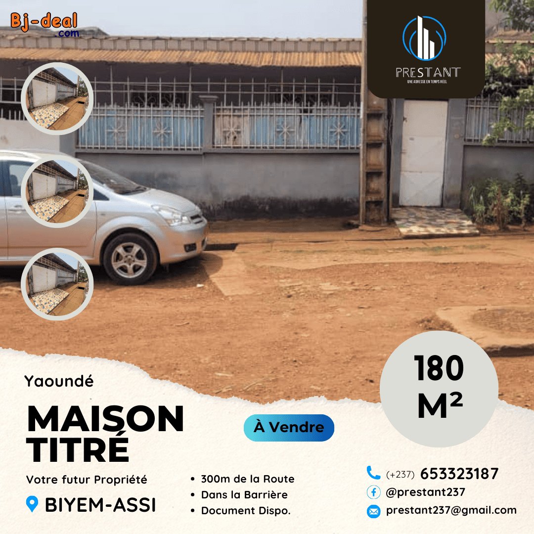 Image principale de Maison à vendre sur 180m à Biyem-Assi