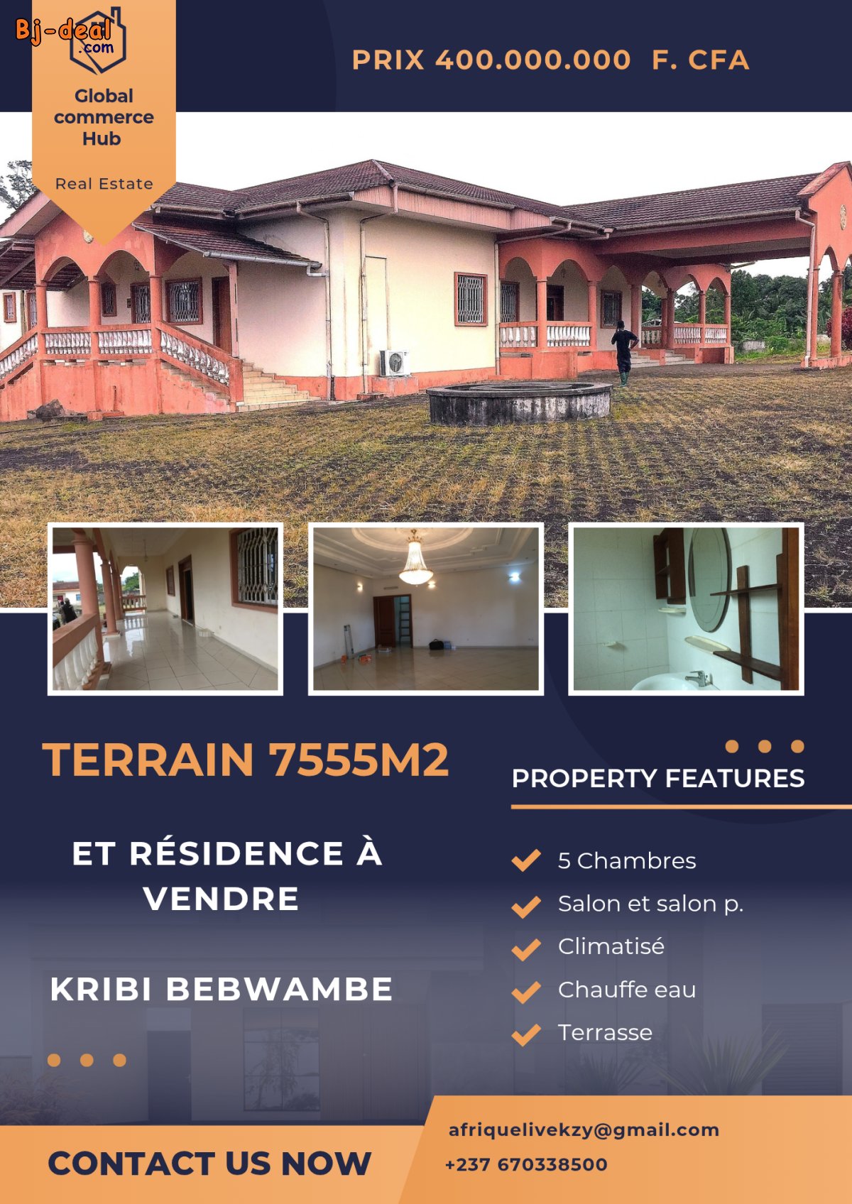 Main image of À vendre terrain avec résidence kribi