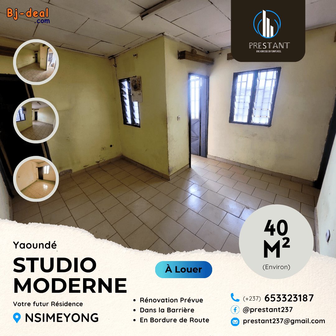Main image of Studio Moderne à louer en Route à Nsimeyong