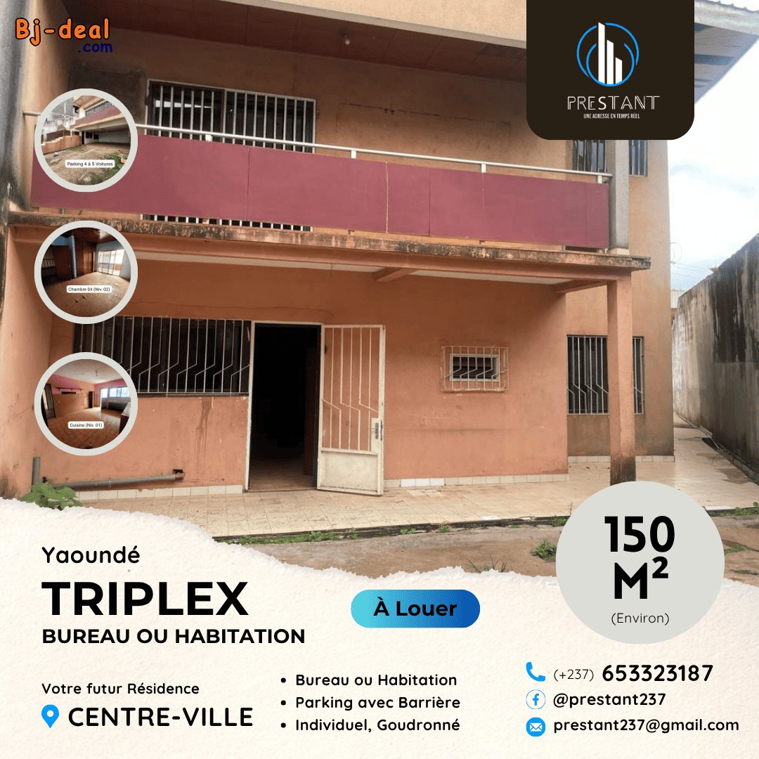 Main image of Vaste Triplex avec Mezzanine à louer pour Bureau ou Habitation au Centre Ville