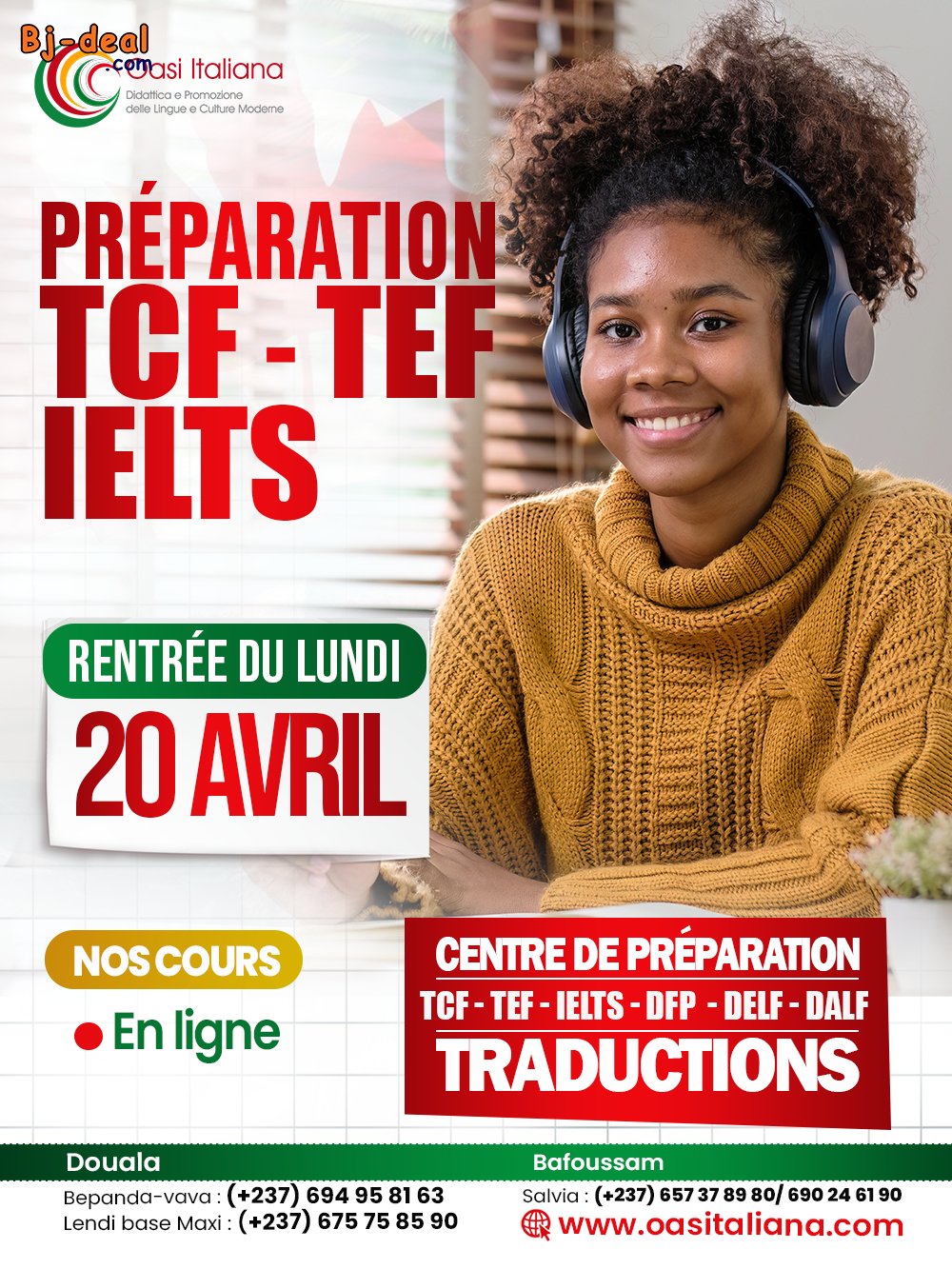 Image principale de Préparation TCF TEF IELTS TOEFL TOIEC CAMBRIDGE