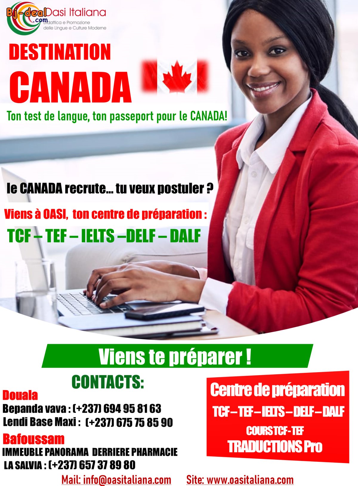 Image principale de Préparation TCF TEF IELTS TOEFL TOIEC CAMBRIDGE
