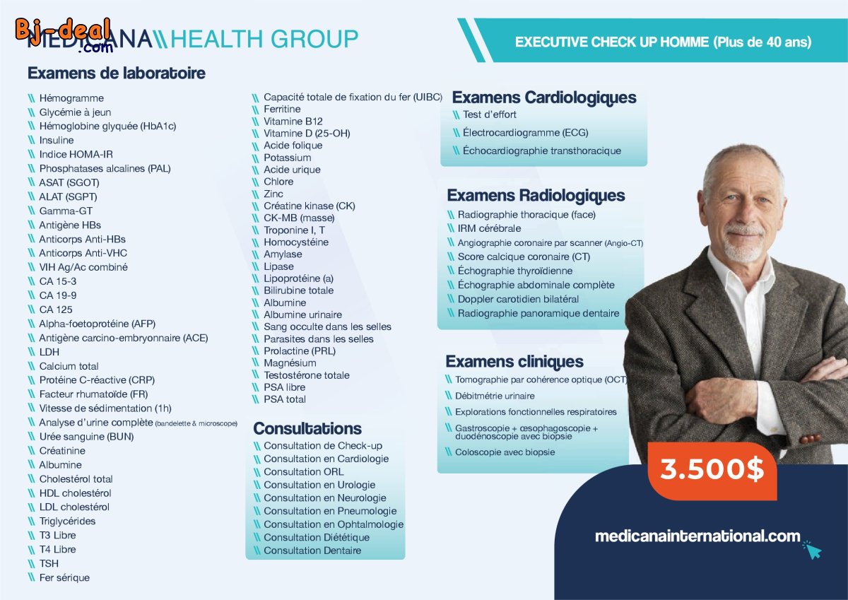 Main image of Check-up Premium Homme 40 ans La liste exhaustive de ce qui se fait de mieux