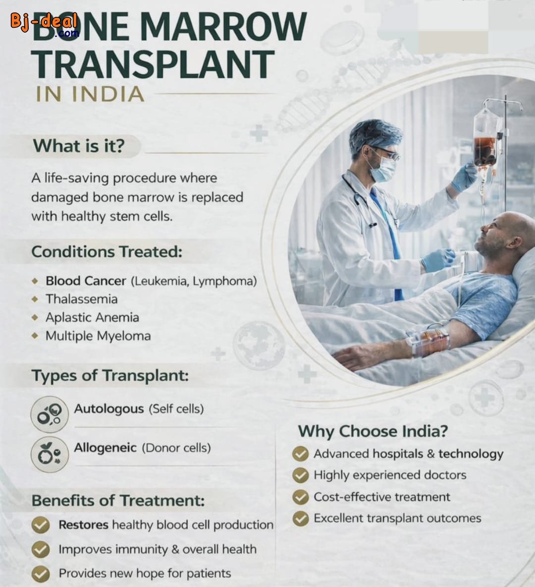 Main image of FOCUS TRAITEMENT La Greffe de Moelle Osseuse en Inde avec Virtual Clinic