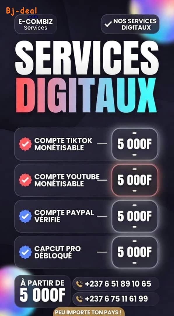 Main image of Création des comptes TikTok éligible à la monétisation