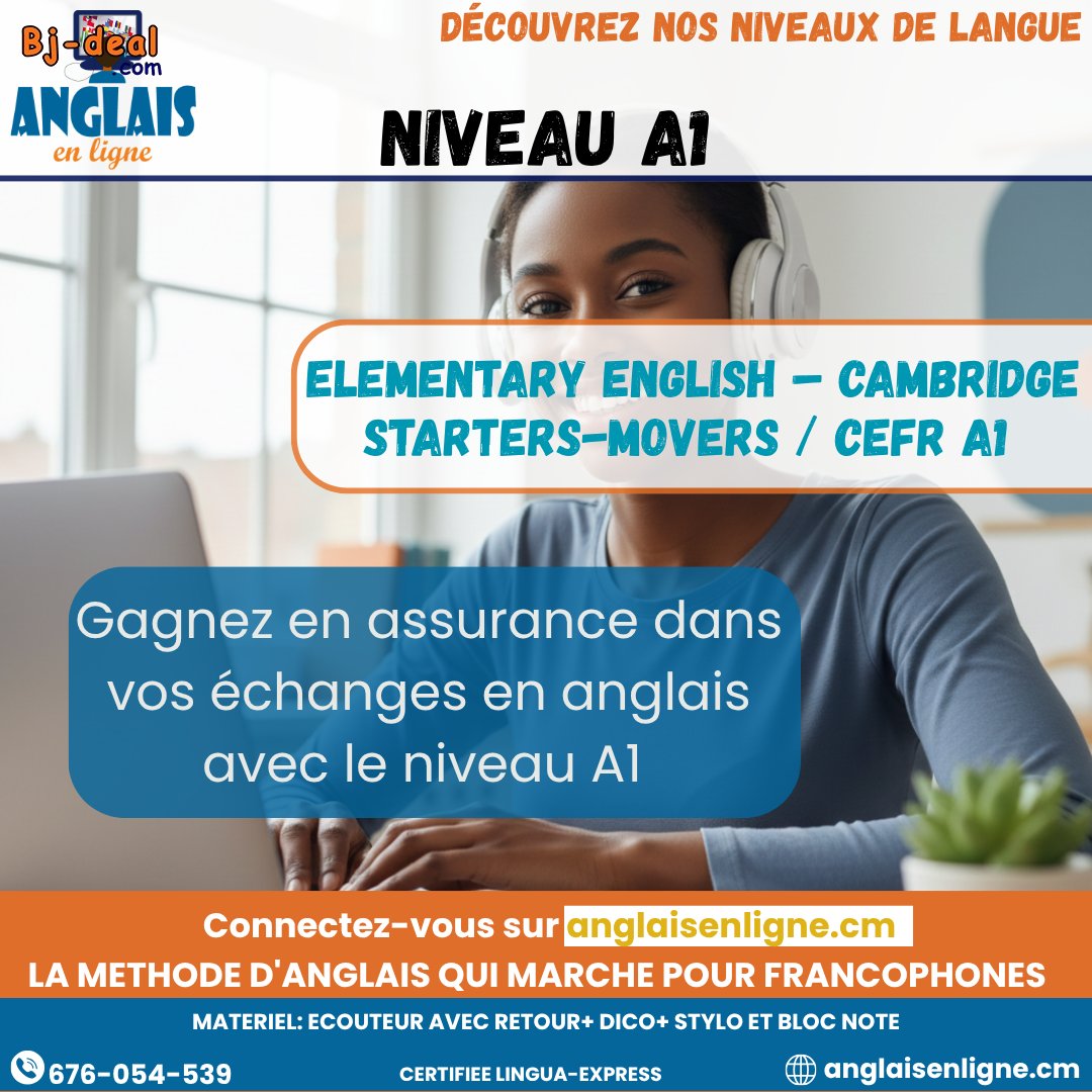 Image principale de Niveau A1 Elementary English Cambridge Starters-Movers CEFR A1
