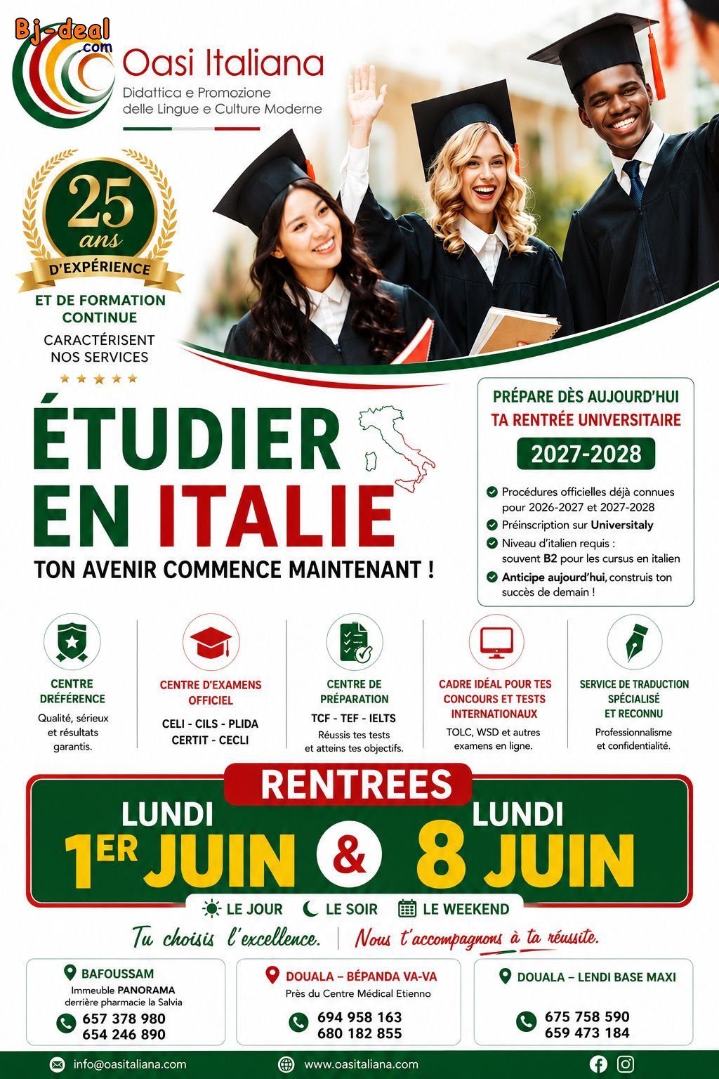 Image principale de Rentrées exceptionnelles cours italien à OASI ITALIANA