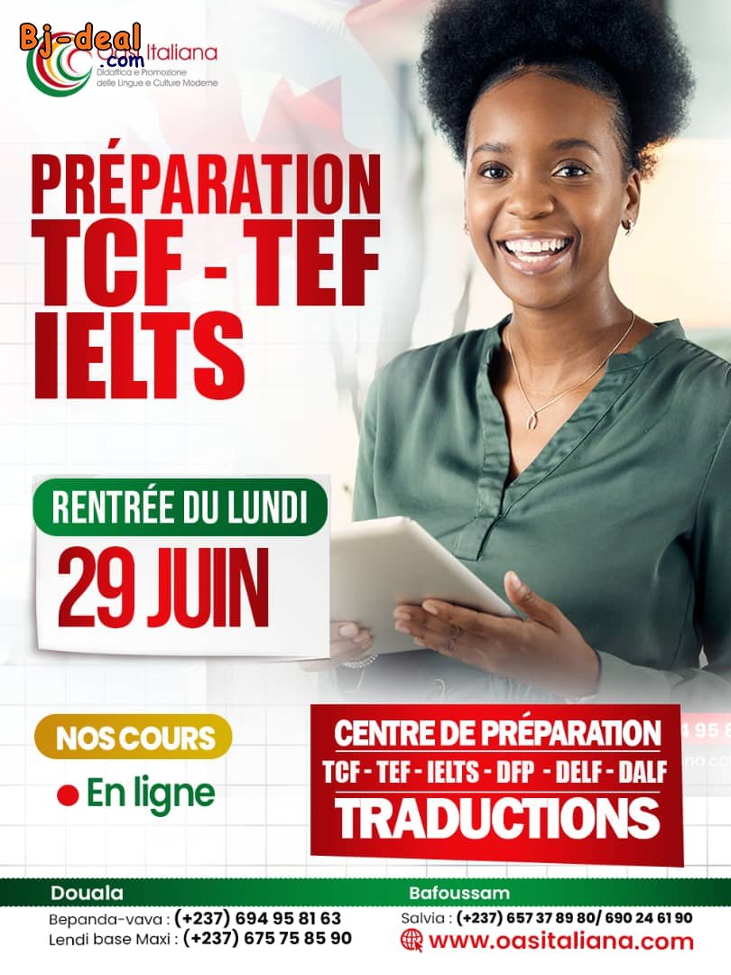 Image principale de Préparation TCF TEF IELTS TOEFL TOIEC CAMBRIDGE