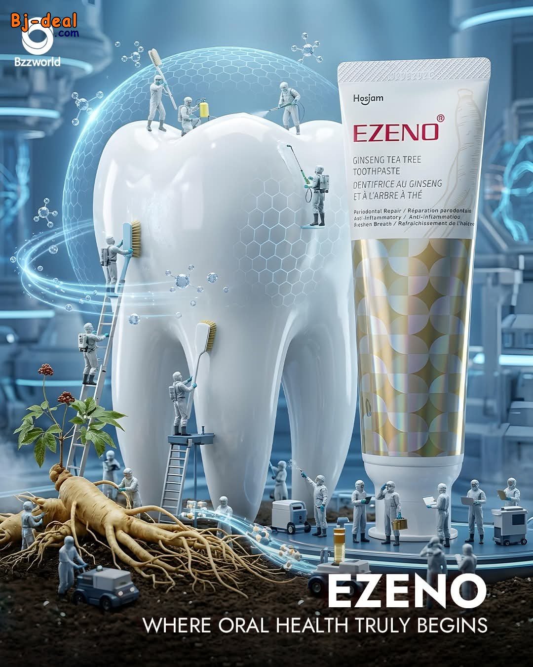 Image principale de DENTIFRICE EZENO AUX GINSENG ET A L ABRE A THÉ
