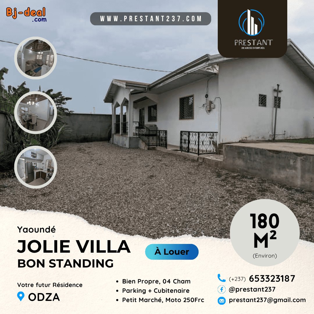 Image principale de Jolie Villa Bon Standing 4Cham à louer à Odza