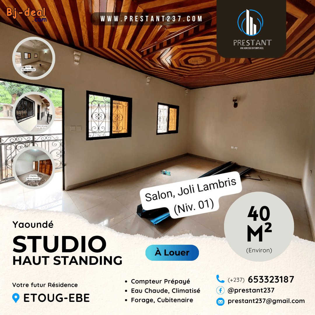 Image principale de Plusieurs Jolis Studios Haut Standing Neufs à louer à Etoug-Ebe