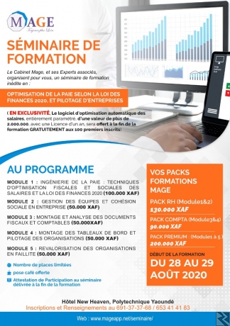Image principale de SEMINAIRE DE FORMATION EN OPTIMISATION DE LA PAIE