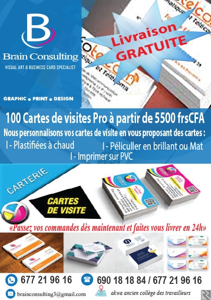 Image principale de impression des carte de visite