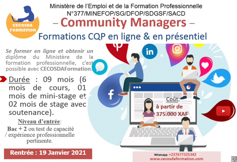Main image of Formations CQP pour Community Manager en ligne