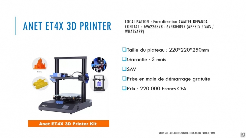 Image principale de Vente des imprimantes 3D sur douala