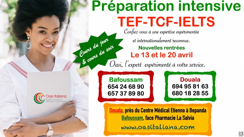 Image principale de PREPARATION INTENSIVE TEF-TCF-IELTS A DOUALA ET A