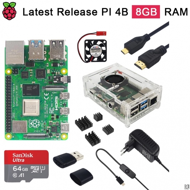 Main image of Vente des kits complets Raspberry Pi 4 - 8Gb Ram