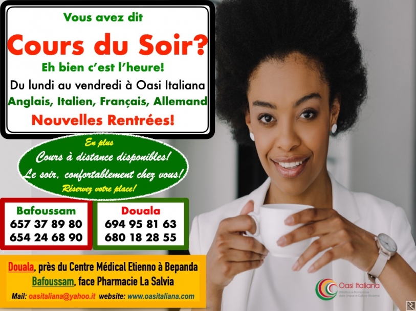 Image principale de COURS DU SOIR DISPONIBLES A OASI