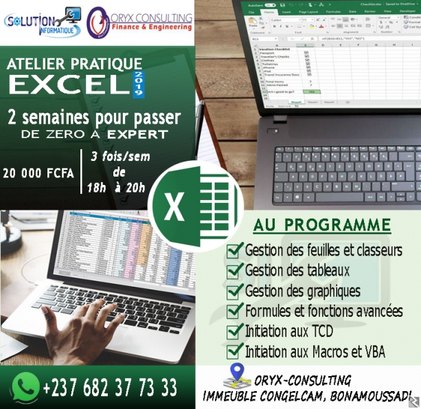 Main image of Foramtion Excel en ligne à  Domicile en Presentiel