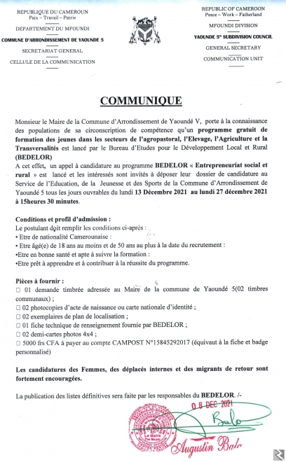 Main image of Projet Entrepreneuriat Social et Rural