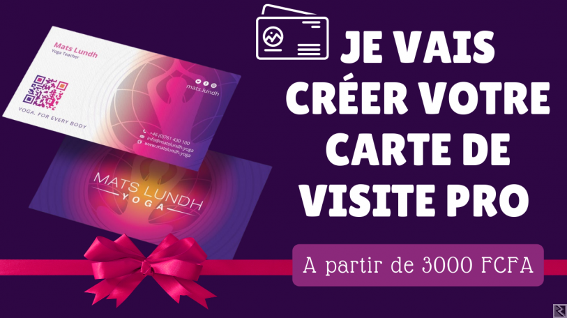 Image principale de Belle Carte de visite professionnelle - 3000 FCFA