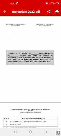 Image principale de mercuriale2022 marché public camerounais