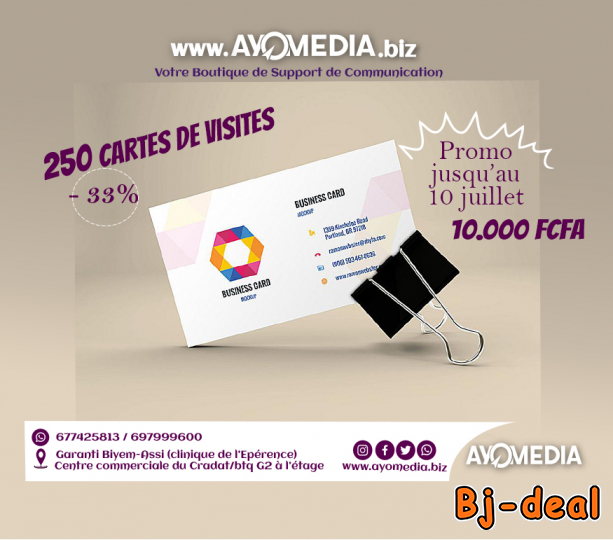 Main image of 250 Cartes de visites à 10000fcfa seulement