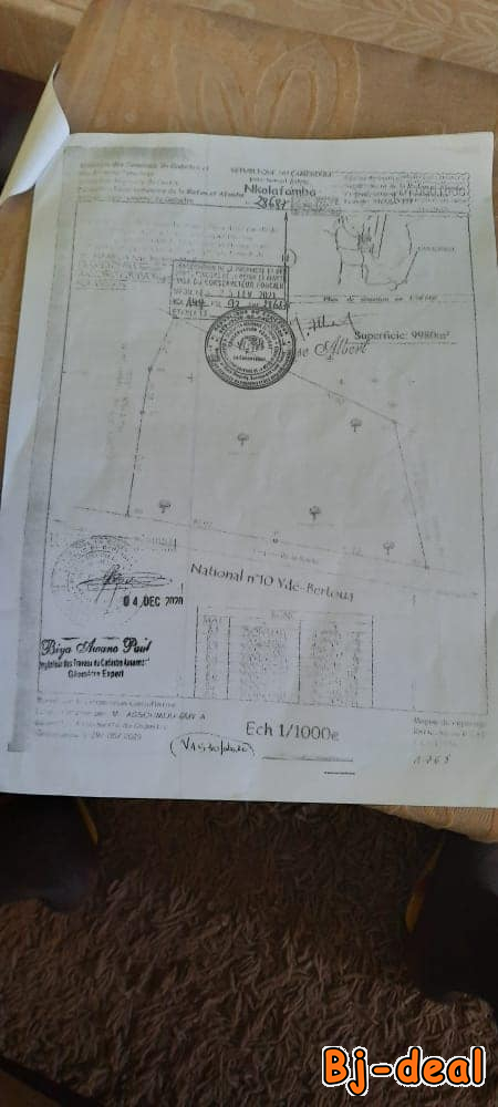 Main image of 1000m2 de terrain commercial titré à vendre