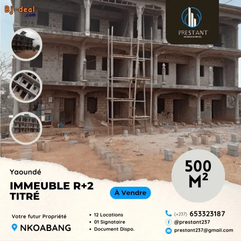 Main image — Immeuble R+2 Inachevé de 500m à vendre à Yaoundé Nkoabang