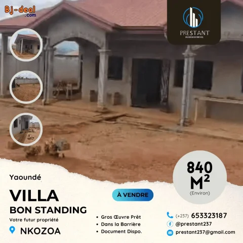 Main image — Magnifique Villa Inachevé de 840m à vendre à Nkozoa