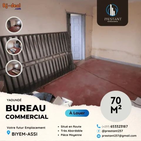 Main image — Bureau Très Abordable en Bordure de Route à Biyem-Assi