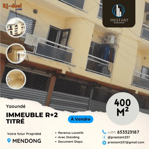 Image principale — Magnifique Immeuble R+2 de 400m à vendre Mendong