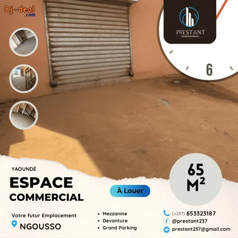 Image principale — Vaste Espace Commercial à louer en Route à Ngousso