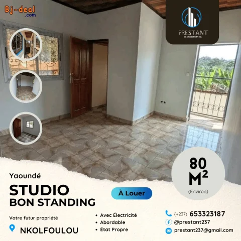 Main image — Magnifique Studio Bon Standing avec Électricité Gratuite à Nkolfoulou