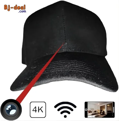 Image principale — Casquette camera cachée wifi 4k