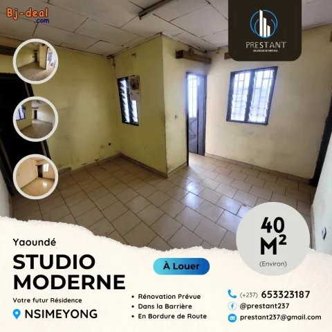 Image principale — Studio Moderne à louer en Route à Nsimeyong